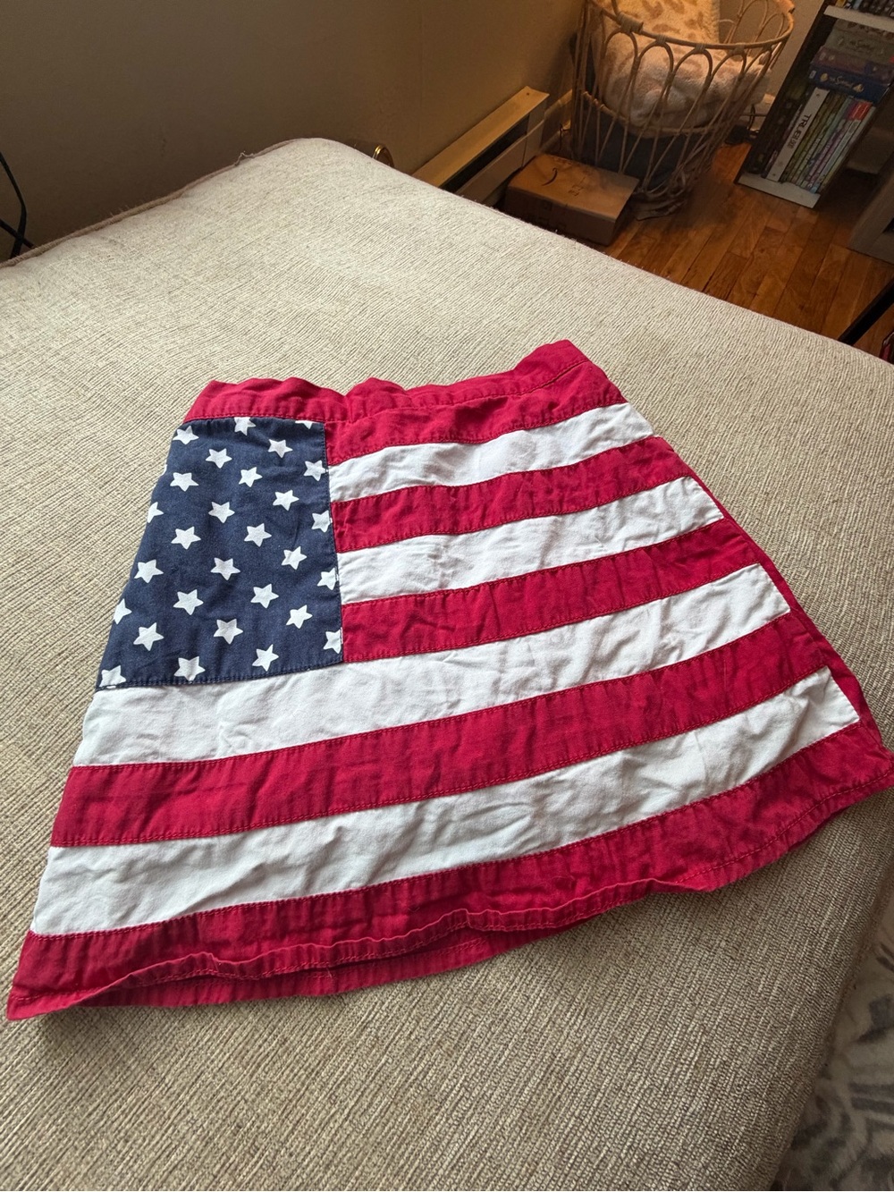Gymboree Red White Blue Flag-Print Skort